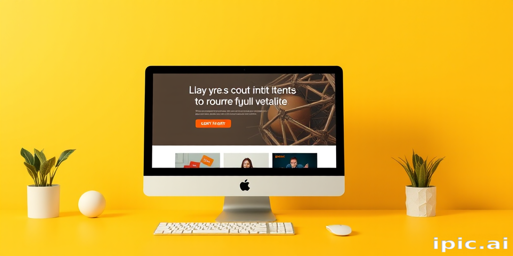 computer website mockup