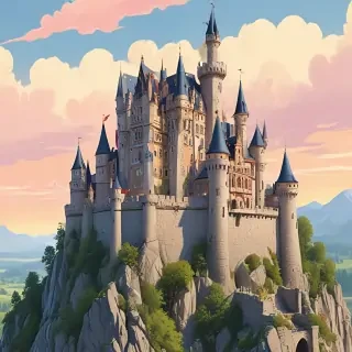 castle in cartoon