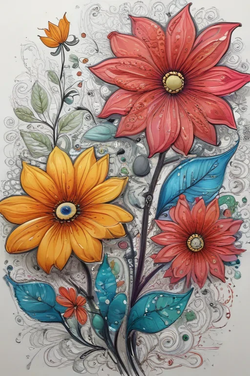 flower doodle art