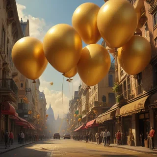 golden balloons