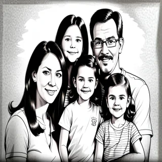 family picture drawing