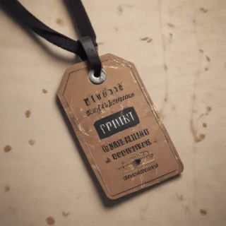 clothing tag mockup