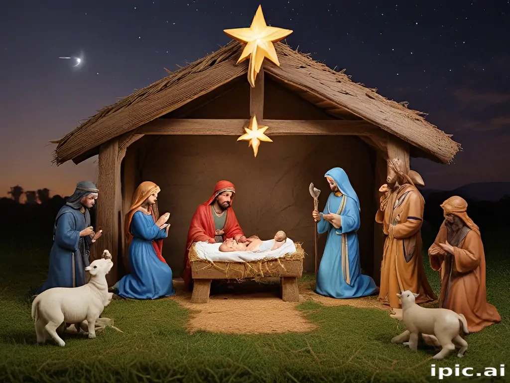 free christmas nativity scene