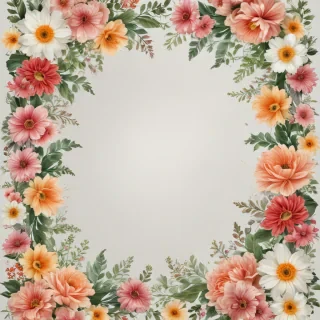 flower border transparent