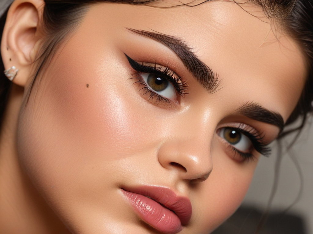 selena gomez laminated brows