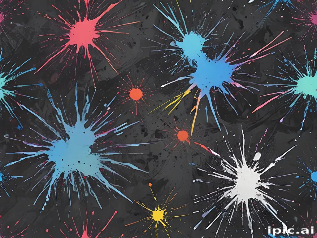 transparent paint splatter
