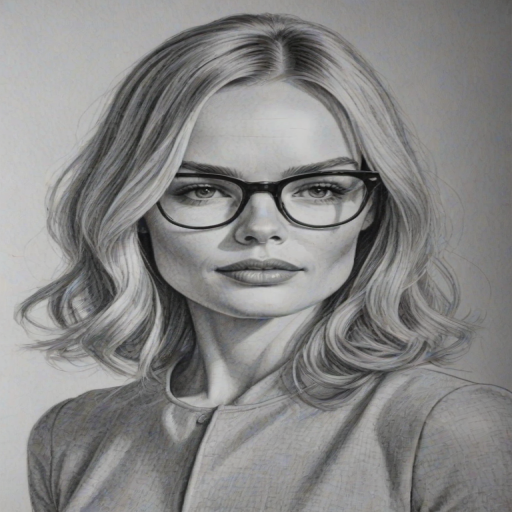 Elegant Kate Bosworth, pencil sketch, portrait of Bewitching woman 1963s in glasses, hair style beatnik, outline, clear lines, fine lines, 8k