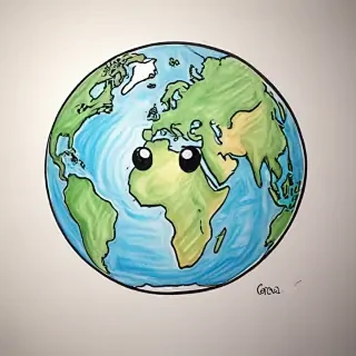 earth cartoon drawing