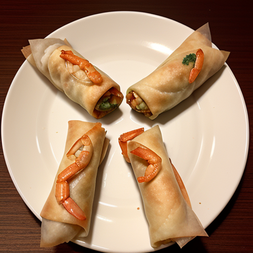 shrimp egg rolls and others