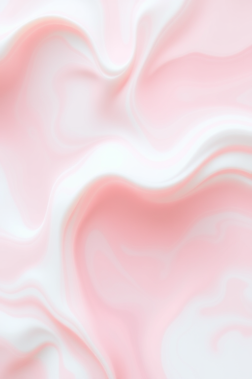 Generate an abstract image with soft pink and white tones, featuring fluid patterns and a smooth texture, captured with a DSLR camera using a 50mm lens, f/1.8 aperture, ISO 100, and a shallow depth of field.