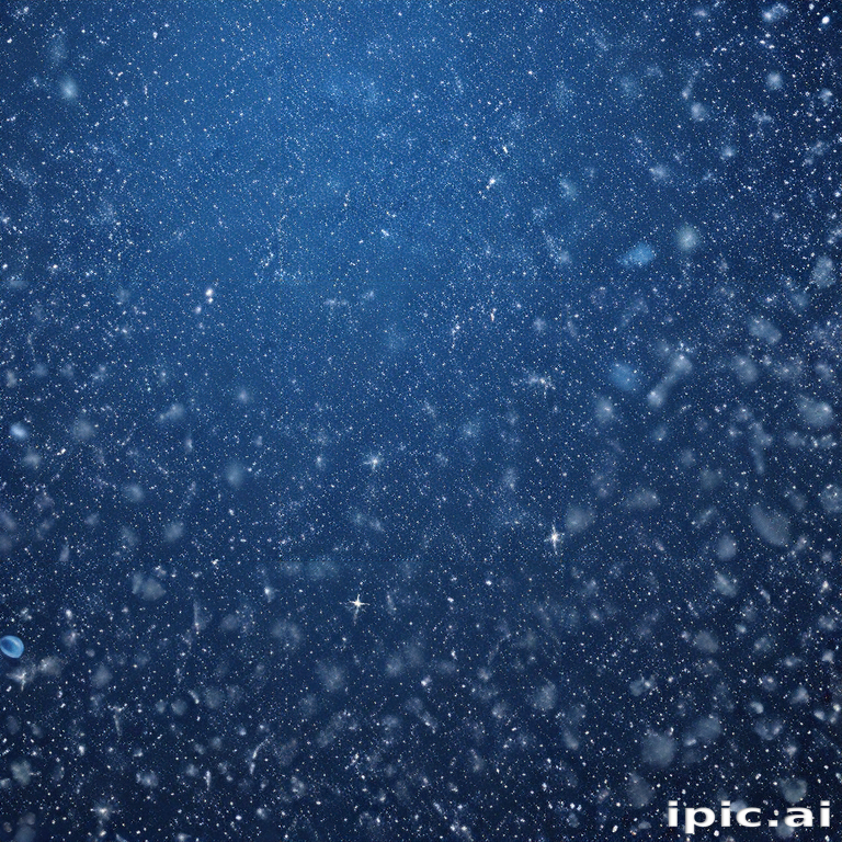 Magical Winter Wonderland: A Beautiful Scene of Falling Snowflakes in Blue