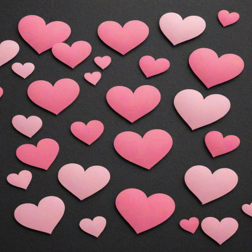 pink hearts clipart