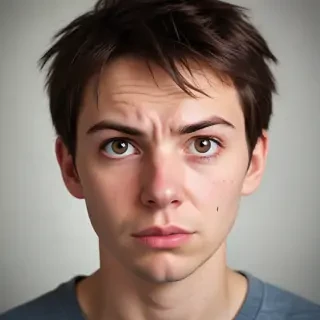 frustrated face