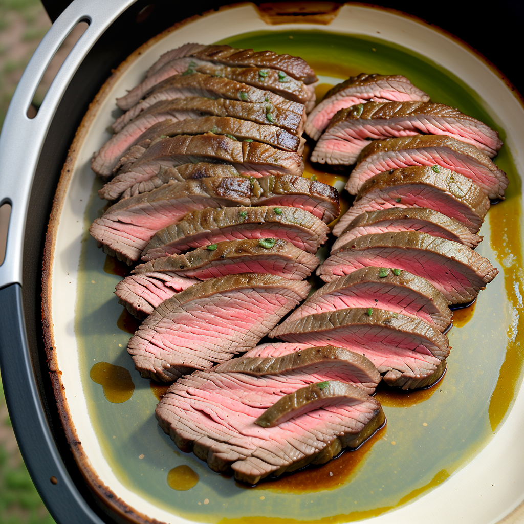 flank steak on the big green egg