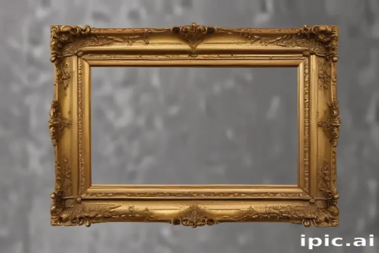 rectangle gold frame png