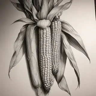 corn drawing