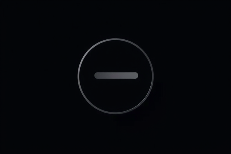 Create a minimalist pause button icon with a sleek design, centered against a dark background, using a DSLR camera with a 50mm lens, aperture set to f/2.8, ISO 100, natural lighting to ensure clarity and depth.