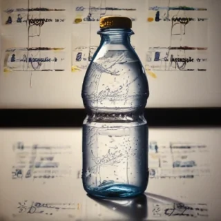 water bottle drawing