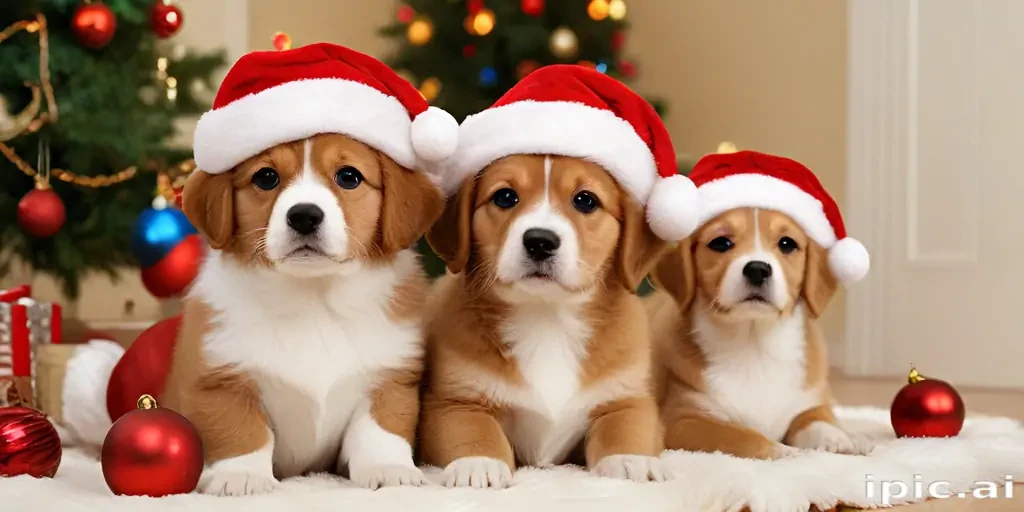 christmas dogs wallpaper