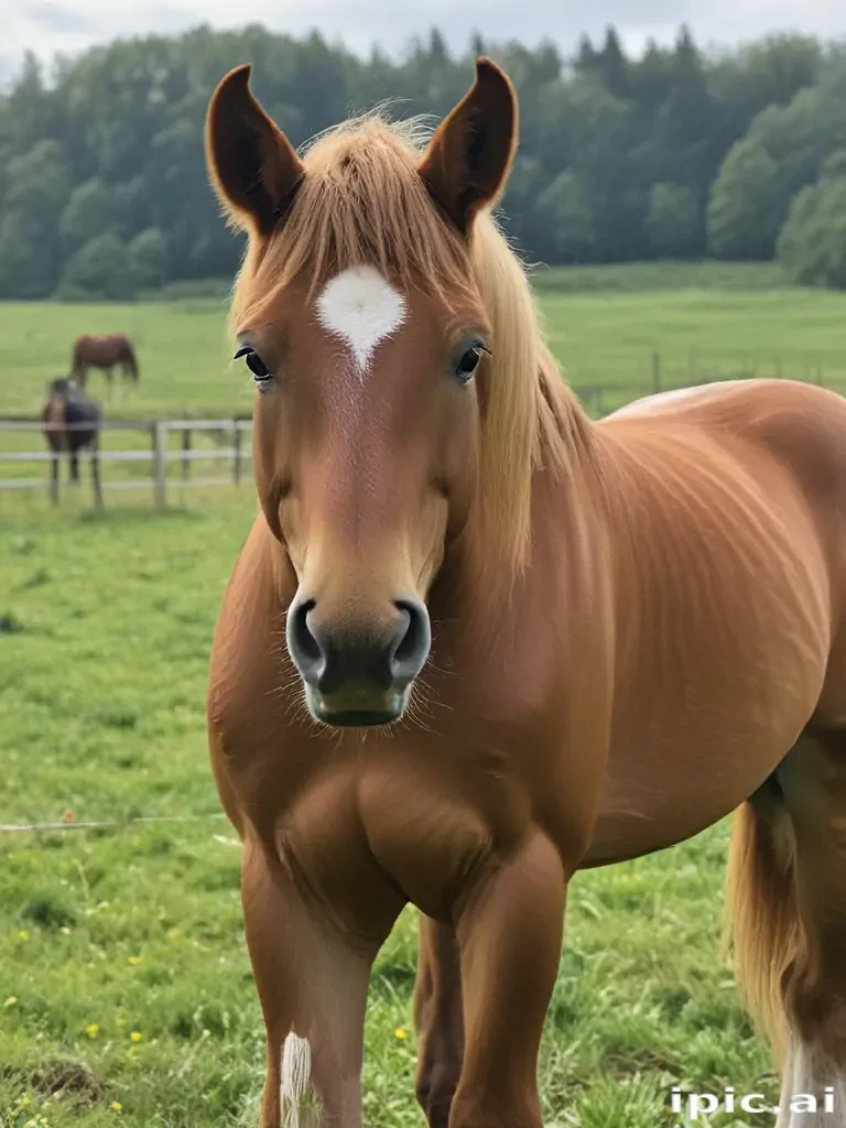 horse in background