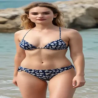lily james bikini pics