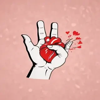hand heart clipart