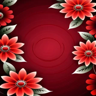 flower background red