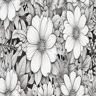 flower line art