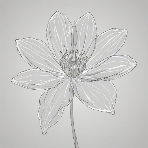 transparent flower outline