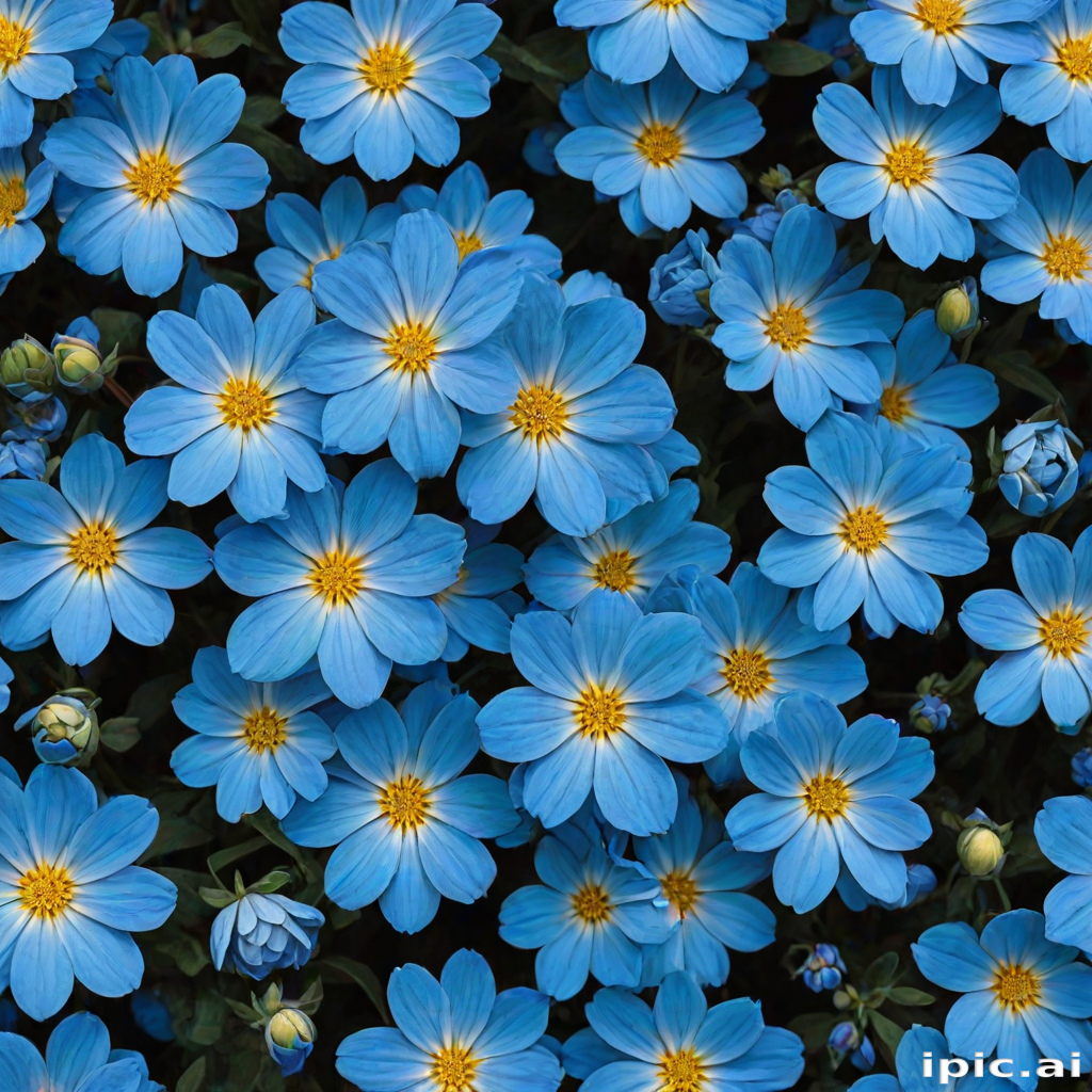 aesthetic blue flowers