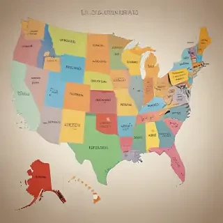 usa map with states