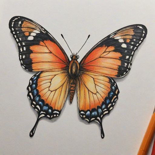 butterfly drawign