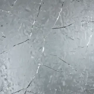cracked glass transparent