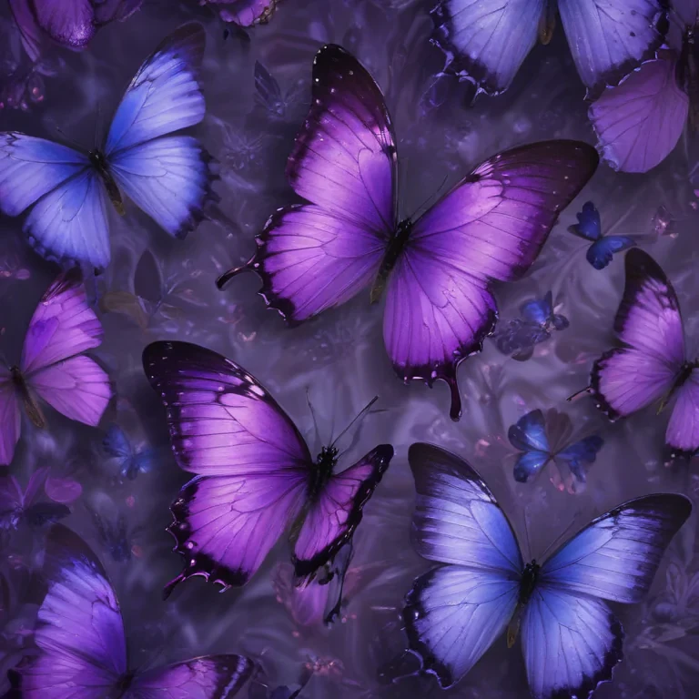 purple butterflies wallpaper