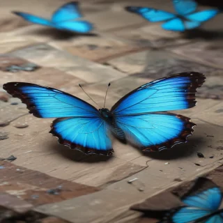 blue butterfly aesthetic