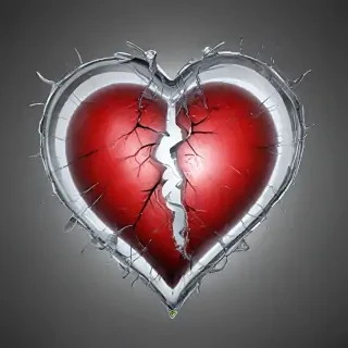 transparent broken heart