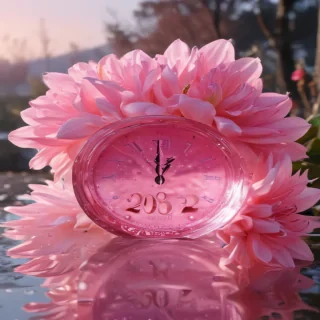 pink happy new year 2024