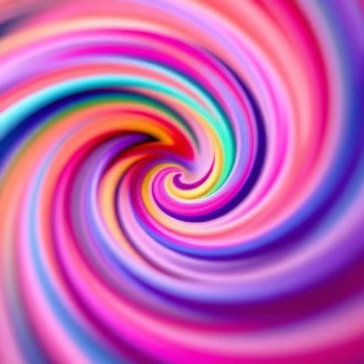 Create an abstract swirl of vibrant colors with smooth gradients and a sense of motion, using a DSLR camera with a 50mm lens, aperture f/2.8, ISO 100, and a shutter speed of 1/60s, shot from a close-up perspective with a bokeh effect to enhance depth.