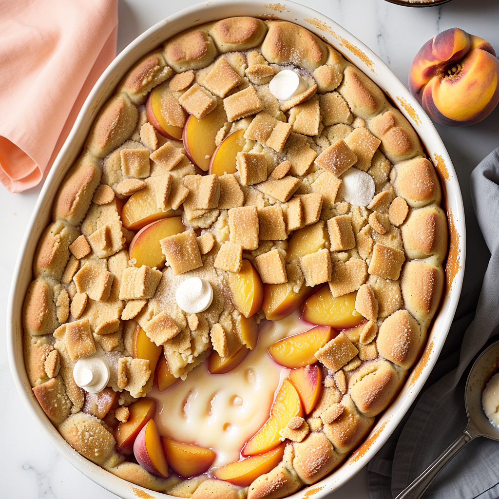 peach cobbler with pancake mix