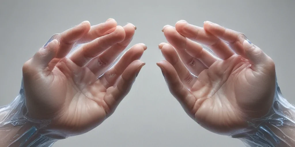 transparent prayer hands