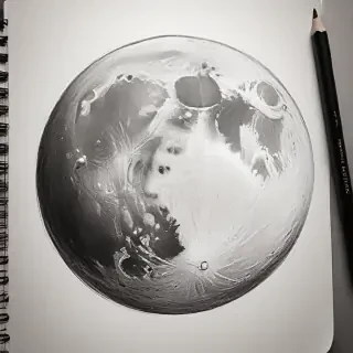 moon sketch