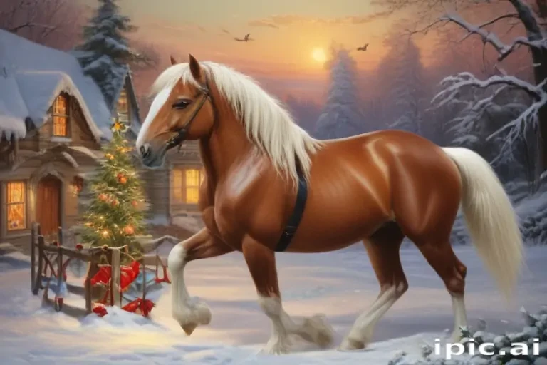 merry christmas horse images
