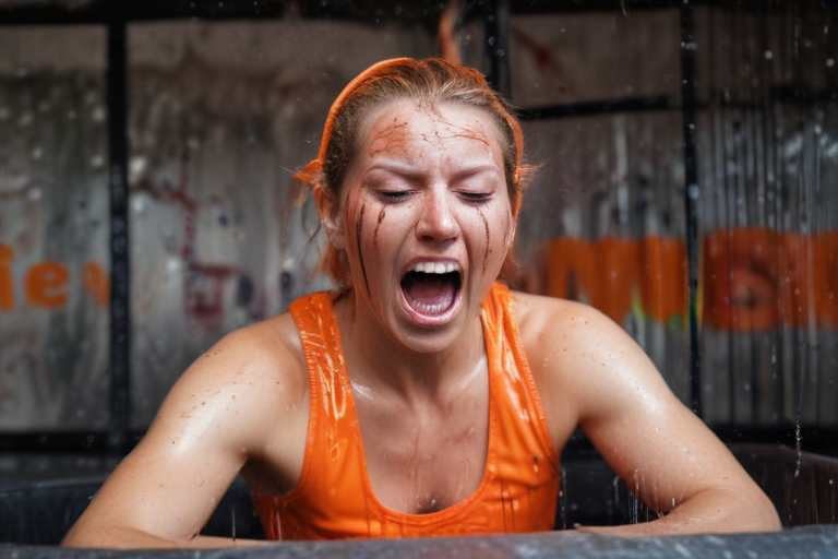 Free Ai Image Generator in a gunge tank getting gunged