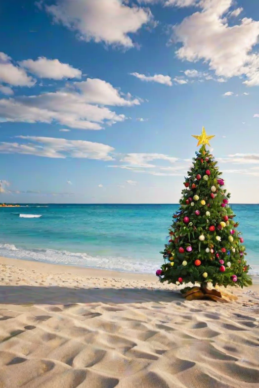 beach christmas wallpaper