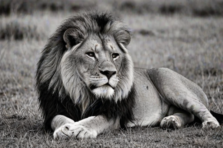 lion black and white pictures