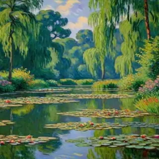 monet painting wallpaper