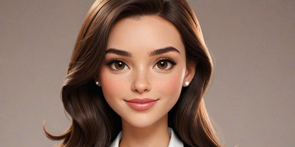 brunette cartoon character