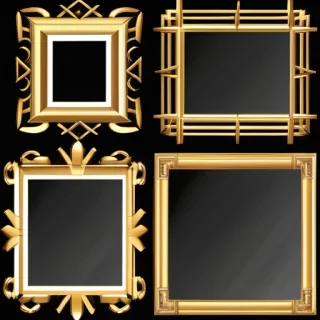 gold frame clip art