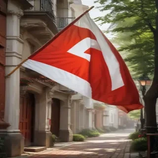 red and white flag