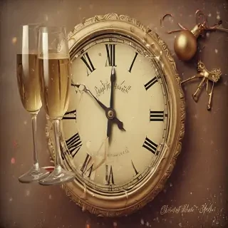 happy new year vintage